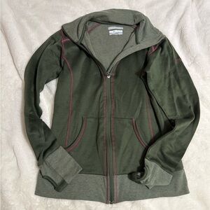 Columbia Olive Utility Jacket with Pink Accents